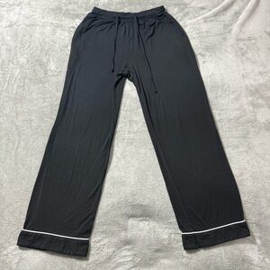 COZY EARTH Bamboo Stretch Knit Pajama Pants Sleep PJs Womens Black Small